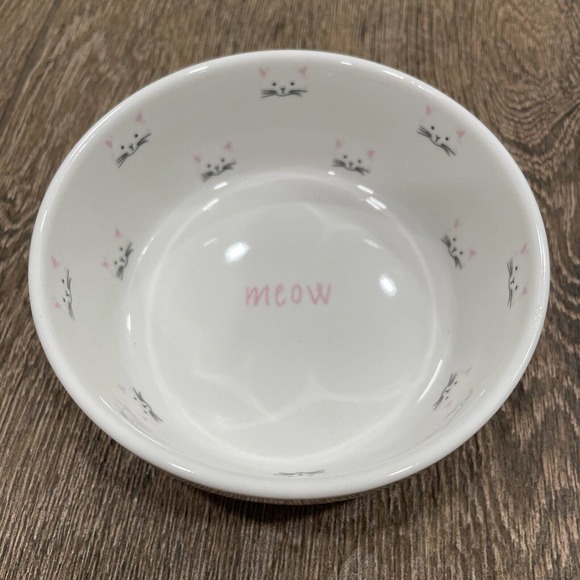 Teacup's Diner Cat Pink Meow Kitty Cats Face Whiskers 5 Ceramic Cat